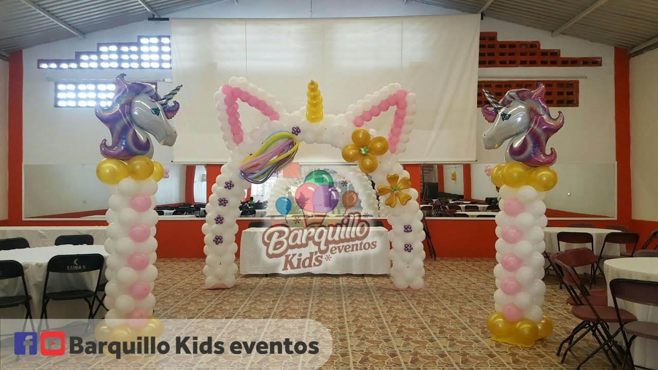 DECORACIÓN DE UNICORNIO - ARTE EN GLOBOS