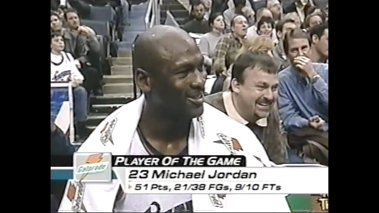 Michael Jordan Scores 51 Points in 2001 - December 29, 2001 - Wizards