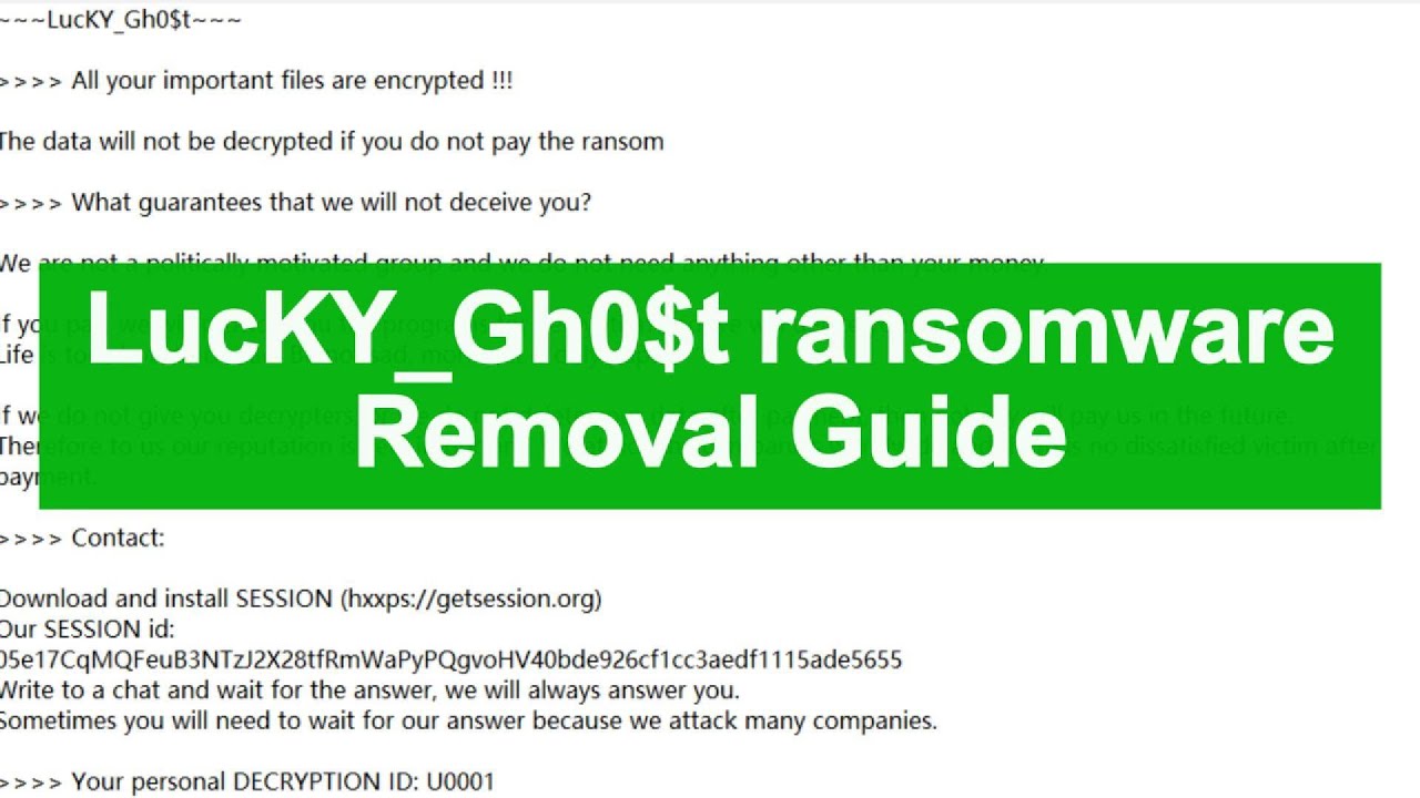 How to Remove LucKY_Gh0$t ransomware Completely? - Decypt LucKY_Gh0$t ransomware