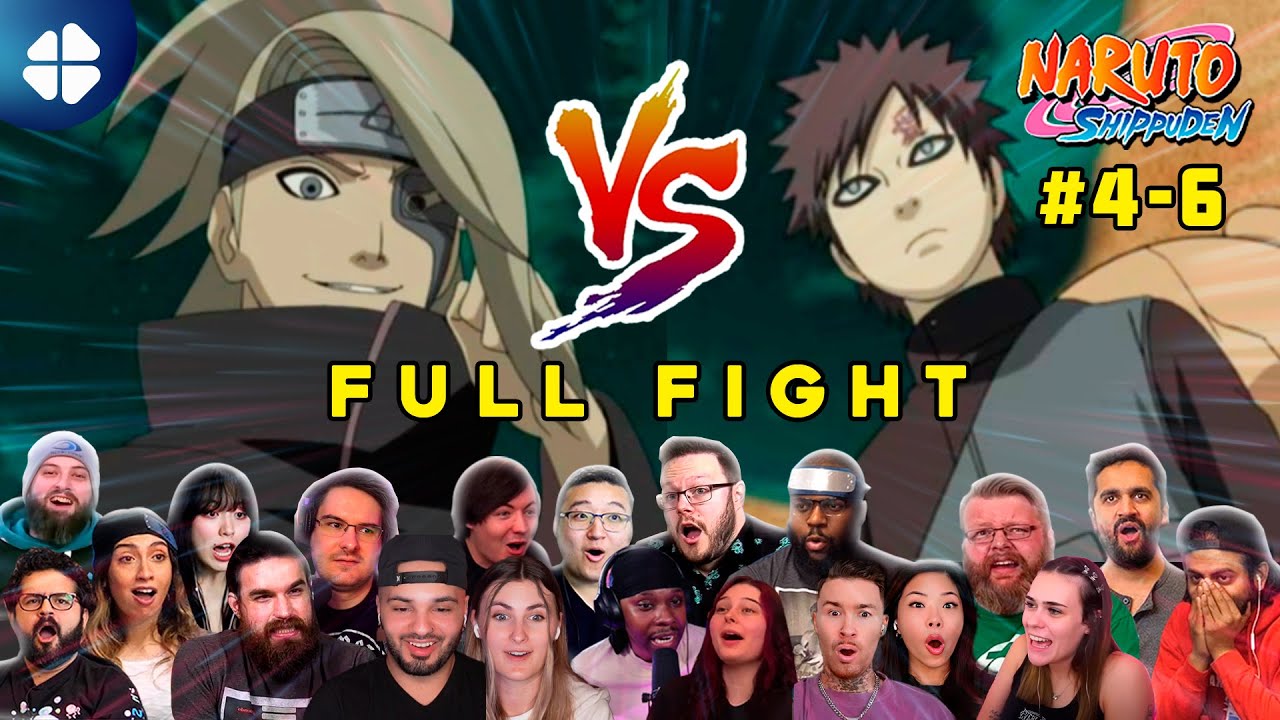 Gaara vs Deidara FULL FIGHT MEGA Reaction Mashup | Shippuden Episode 4-6  ナルト海外の反応