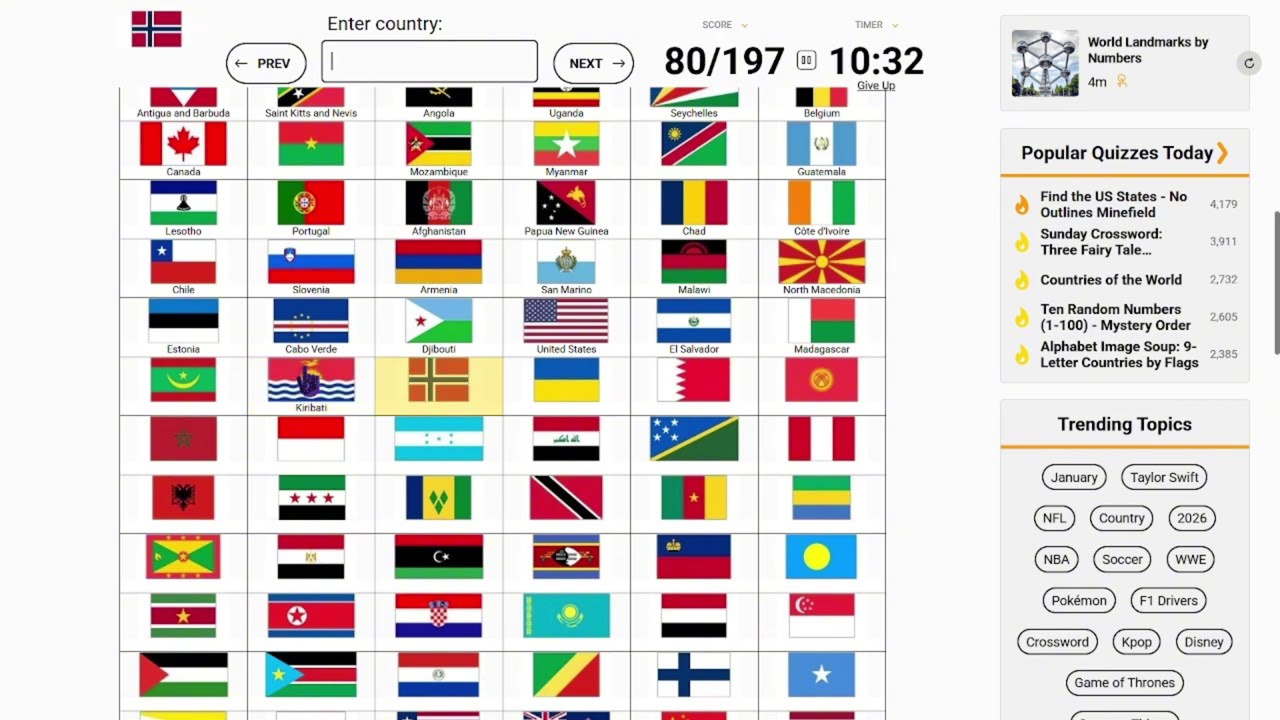 flags of the world quiz take 2