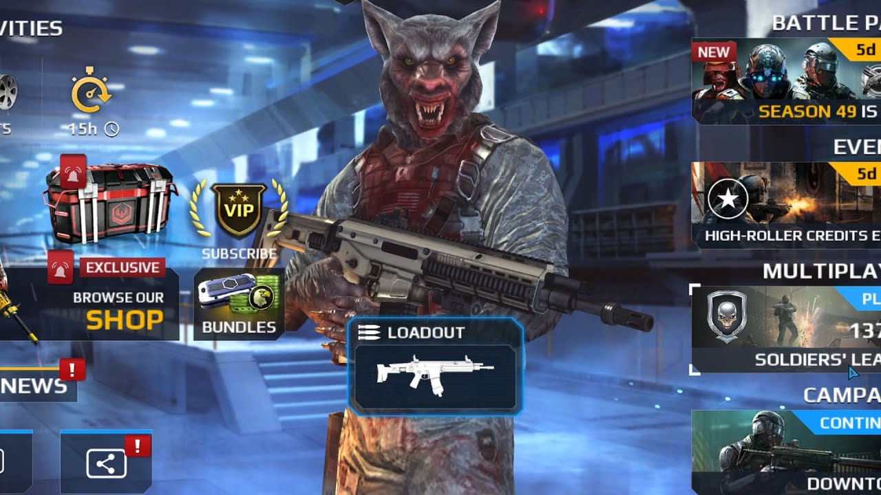 Modern Combat 5 FREE RENTAL WEREWOLF+RED