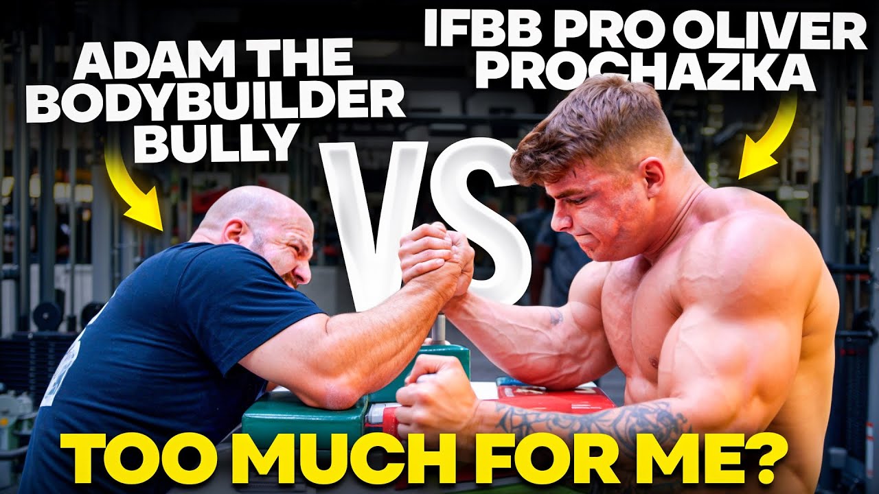 Армрестлинг: Невероятно рельефный профессиональный бодибилдер IFBB Оливер Прохазка | Безумные пик...
