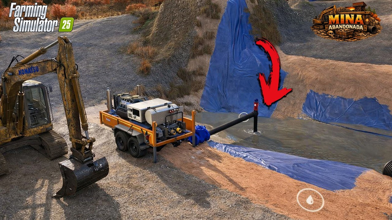 Constru&iacute; um sistema de capta&ccedil;&atilde;o de &aacute;gua na mina abandonada #04 | Farming Simulator 25