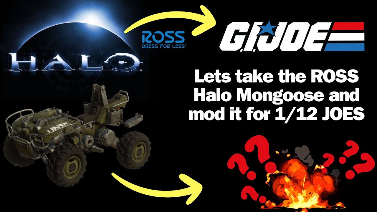 GI JOE CLASSIFIED CUSTOM ATV / MOD from a HALO MONGOOSE picked up from ROSS for 1/12 Action figures