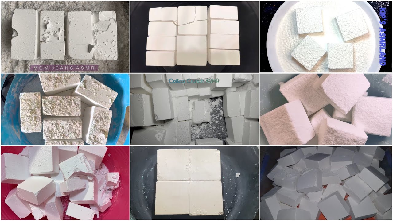 150 Plain Gym Chalk Blocks | Nonstop Crushing | ASMR | Edit | Oddly Satisfying | Sleep Aid