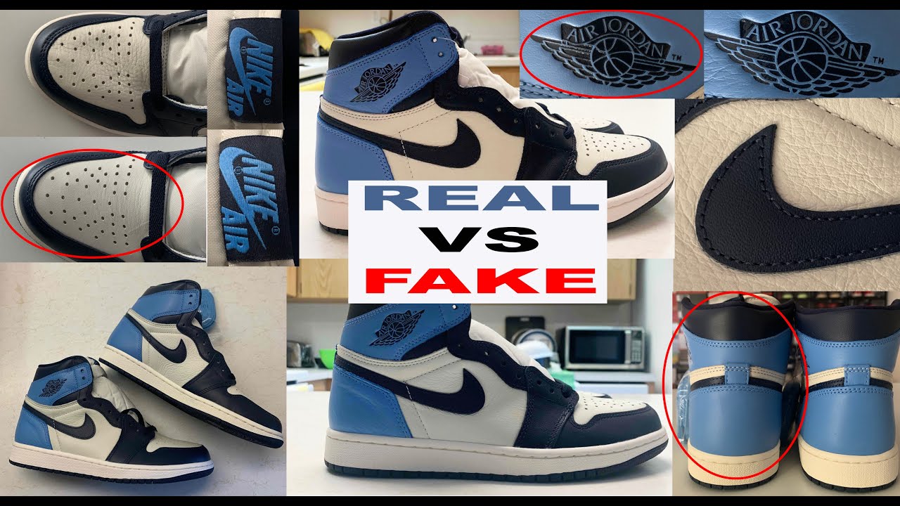 CARA LEGIT CHECK JORDAN 1 HIGH OBSIDIAN // SIDE BY SIDE REAL VS FAKE