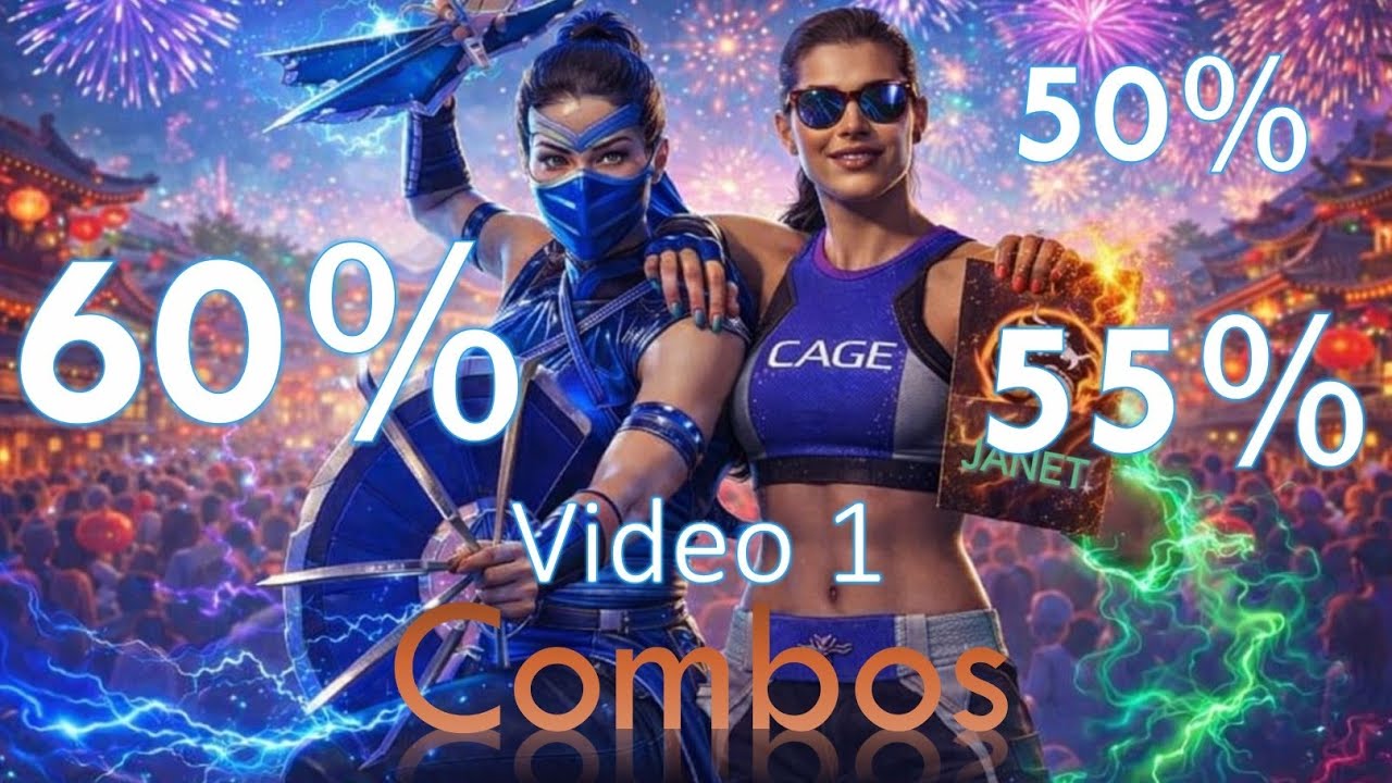 Kitana VERY HIGH DAMAGE Combo Video | Optimals: Midscreen, Corner & Side Switch Combos (Janet cameo)