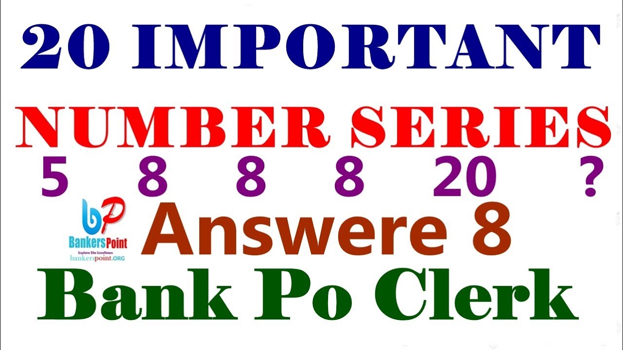 Number series tricks for bank po IBPS RRB Po Clerk Syndicate Bank SSC CHSL CGL