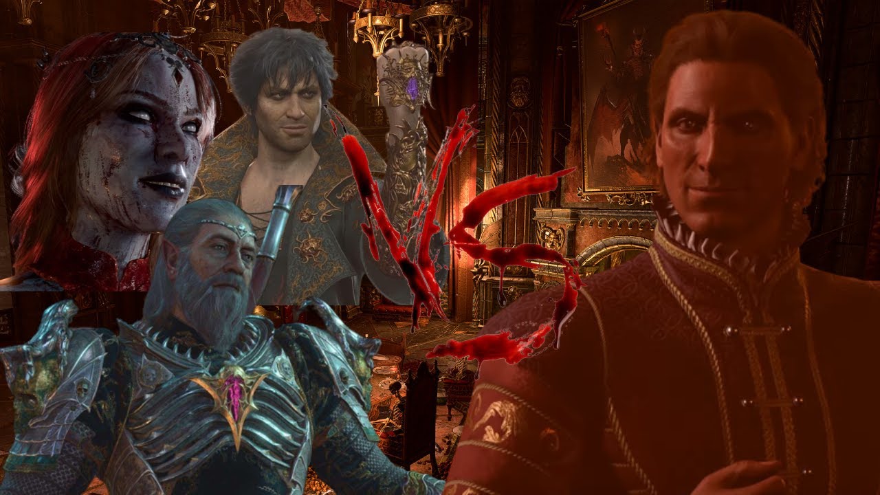 General Ketheric Thorm, Lord Enver Gortash and Orin the Red vs Raphael - Baldur's Gate 3