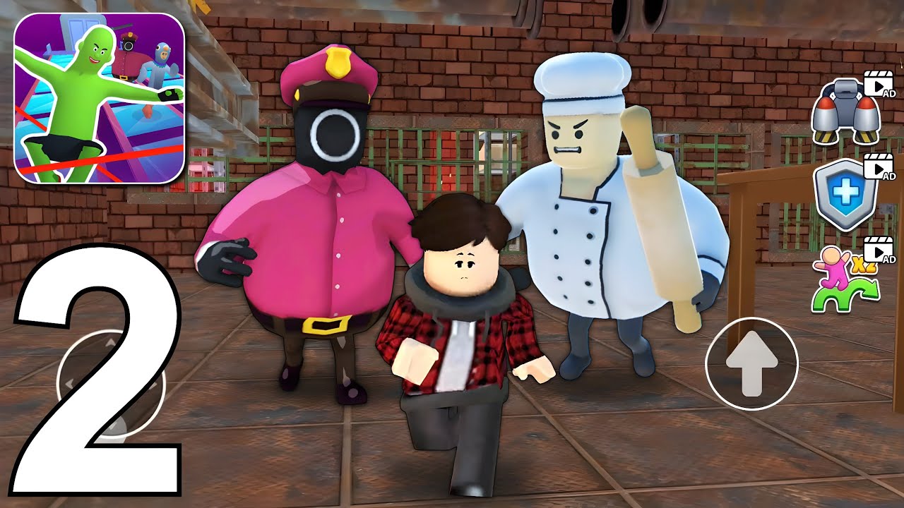 Prison Breakout Parkour Run - Gameplay Walkthrough Part 2 - Squid Prison Escape (Android, iOS)