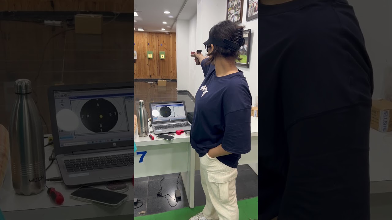 Air pistol shooting 