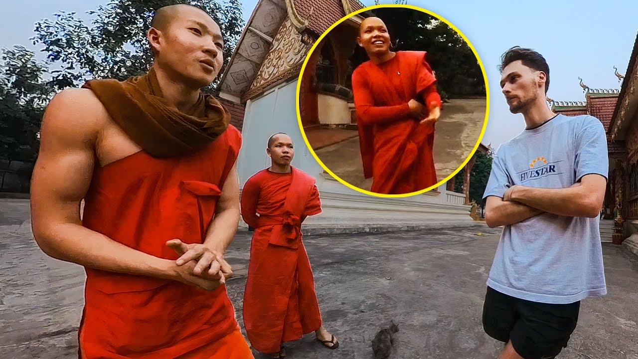 lao monks meet westerners for first time