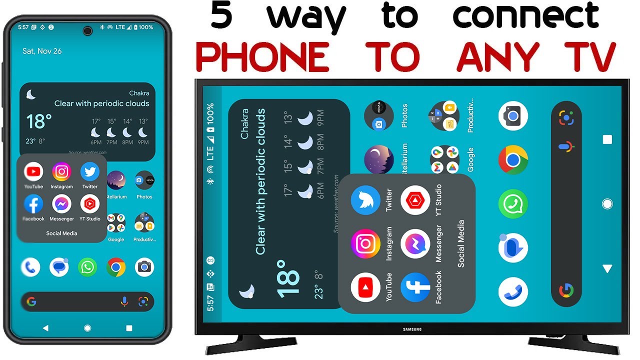 5 WAYs TO CONNECT PHONE TO ANY TV