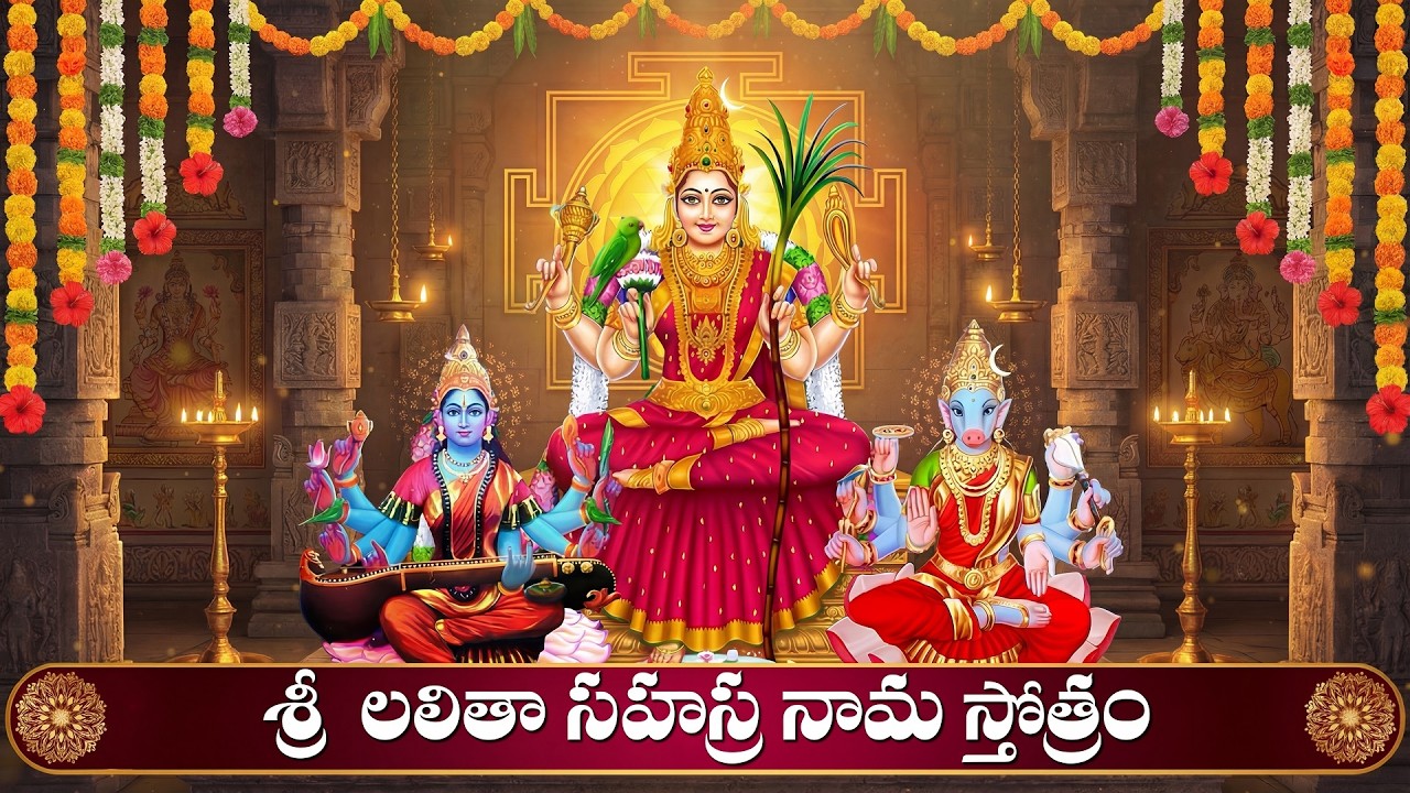 శ్రీ లలితా సహస్రనామ స్తోత్రం | Lalitha Sahasranama Stotram With Telugu Lyrics | Lalitha Devi Songs