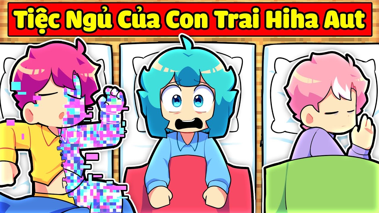 YUMMIE ĐỘT NHẬP TIỆC NGỦ CỦA CON TRAI HIHA AUT TRONG MINECRAFT*TIỆC NGỦ CỦA HIHA AUT 😱