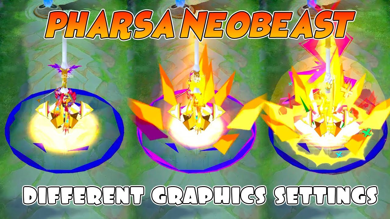 Pharsa Neobeast Skin in Different Graphics Settings