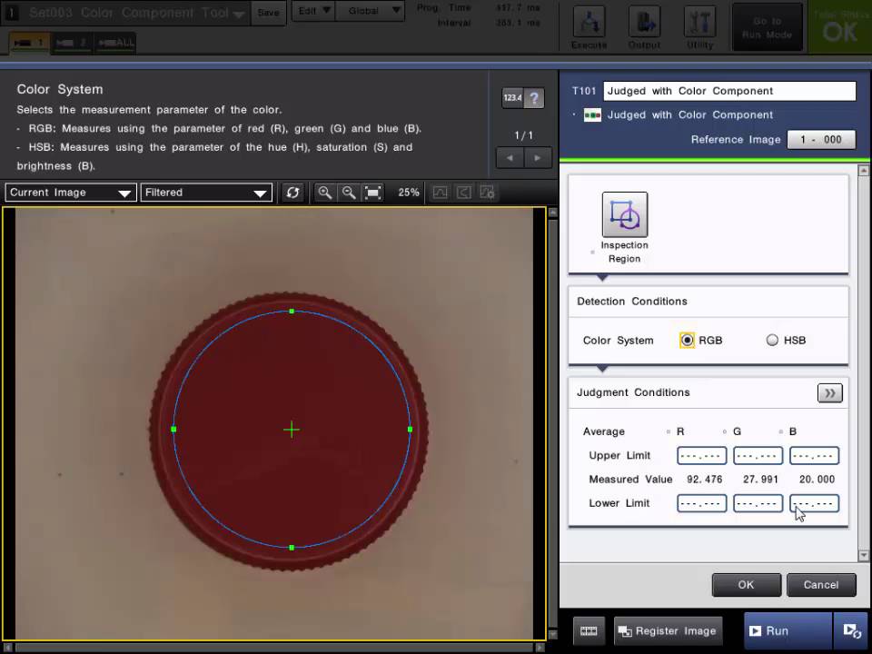 Machine Vision System: Color Component Tool | KEYENCE CV-X