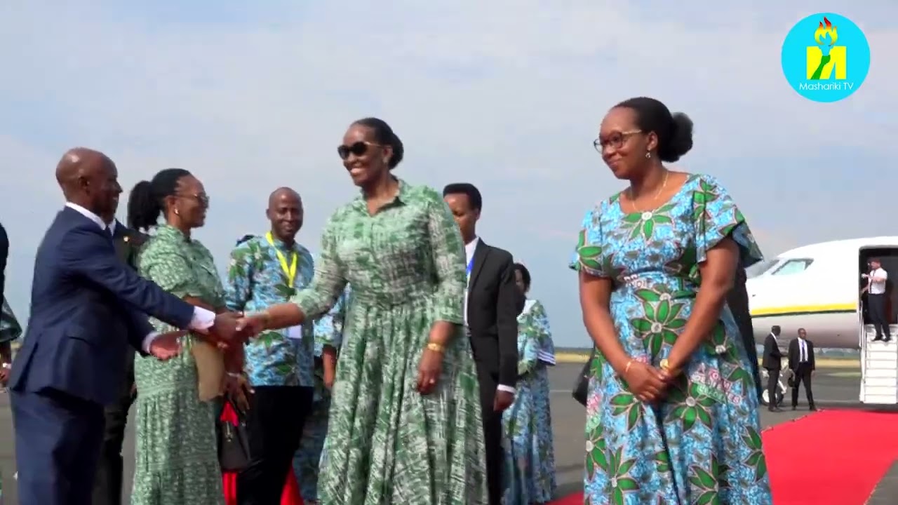 Jeanette Kagame Umutambukanyi w'Umukuru w'igihugu c'Urwanda yashitse i Bujumbura mu Burundi