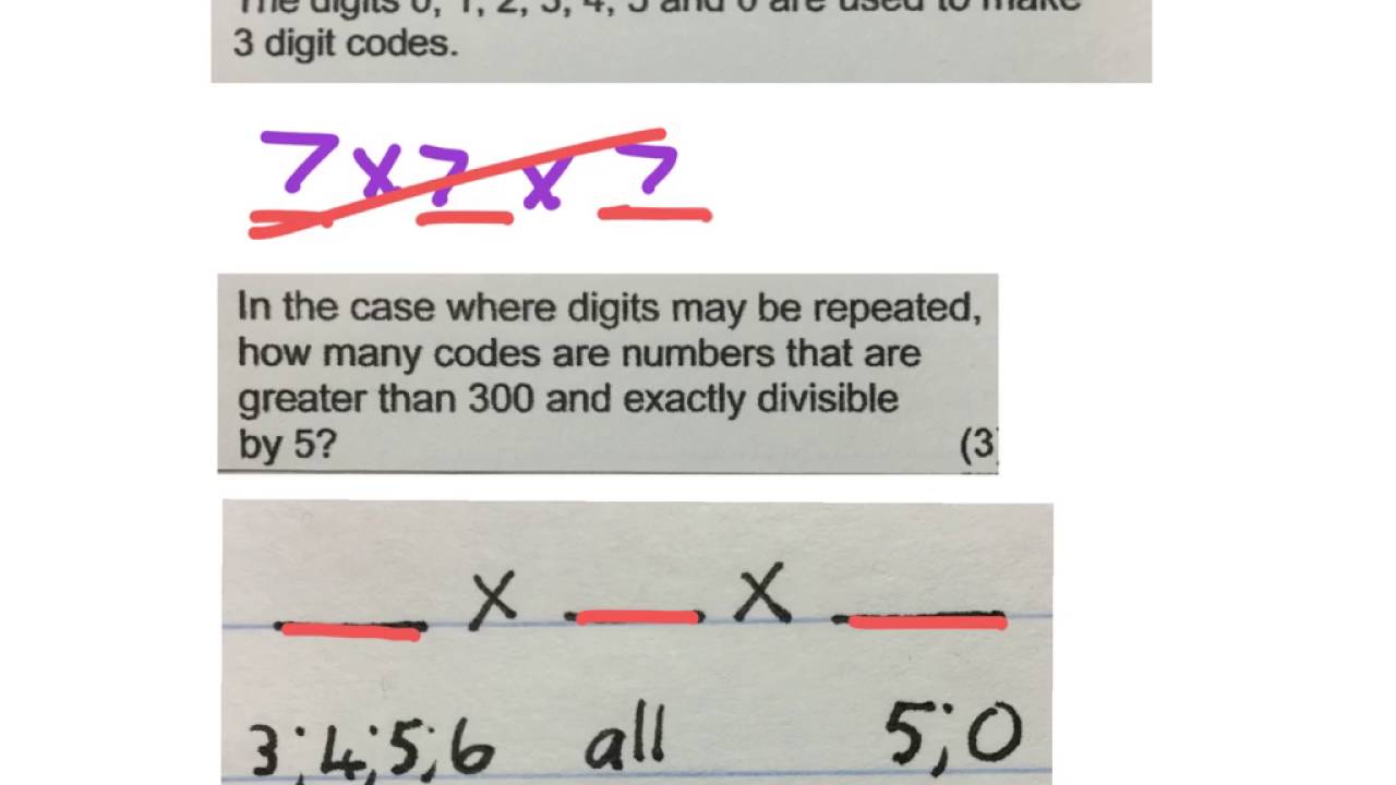 Probability Grade 12 numbers and codes (mathdou)