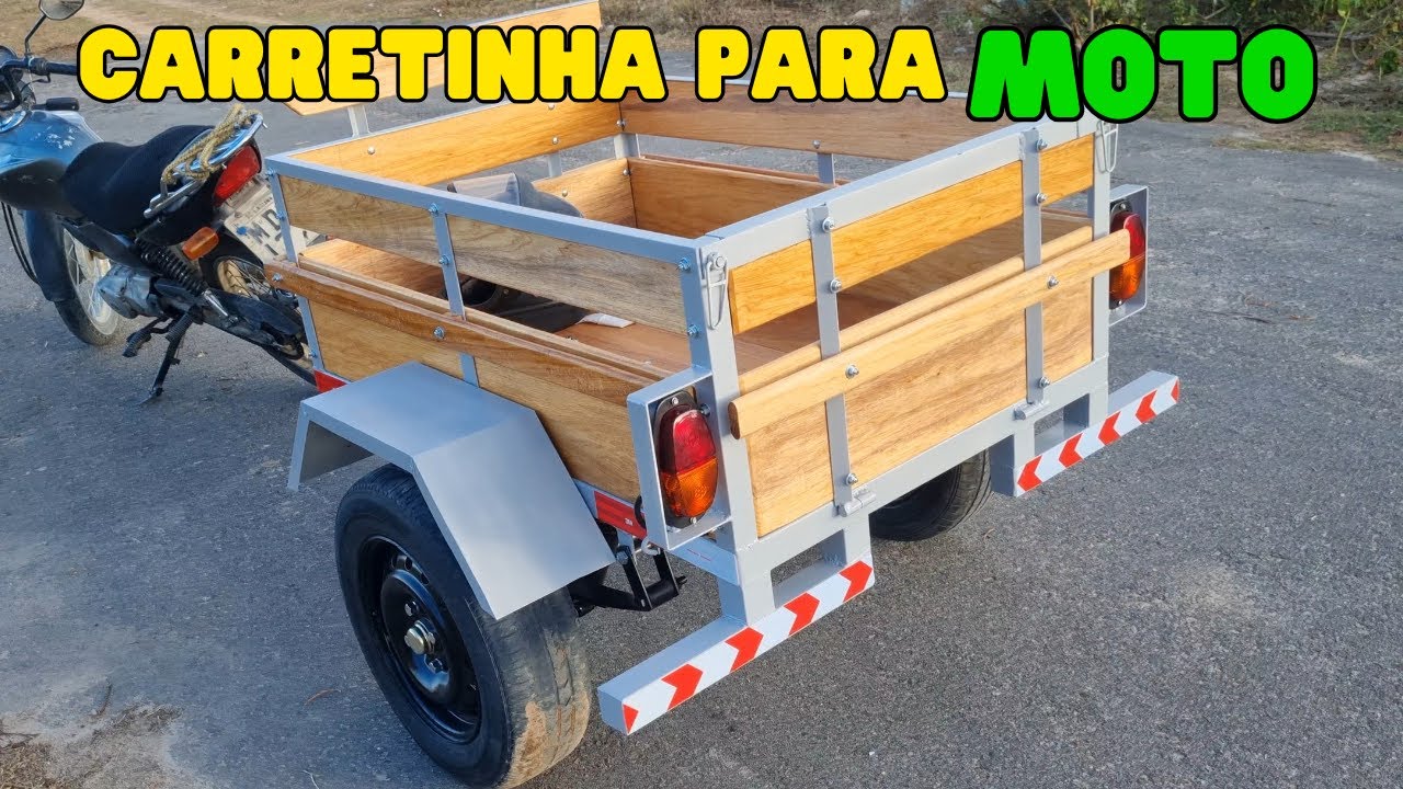 CONSTRUÍ UM REBOQUE PARA MOTO DO ZERO! VEJA O RESULTADO