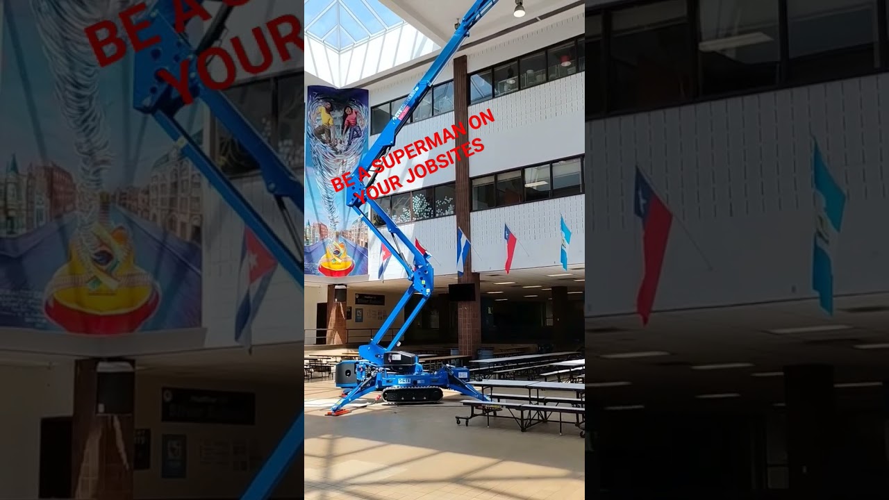 Fly through the building with a spider lift. #video #youtubeshorts #shorts #short #viral #trending
