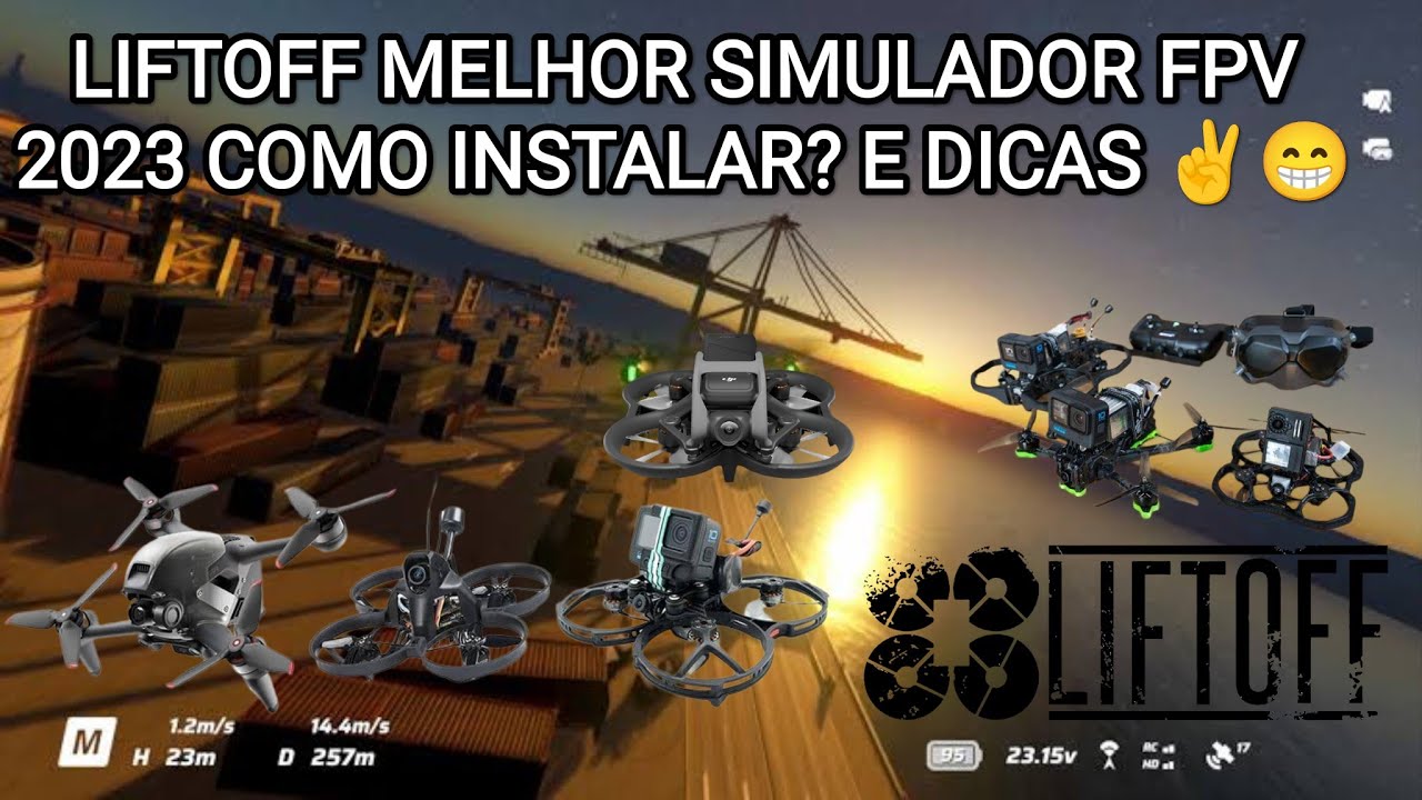 MELHOR SIMULADOR FPV LIFTOFF COM INSTALAR, E USAR EM DJI E QUALQUER DRONE FPV #liftoff#fpv#simulador