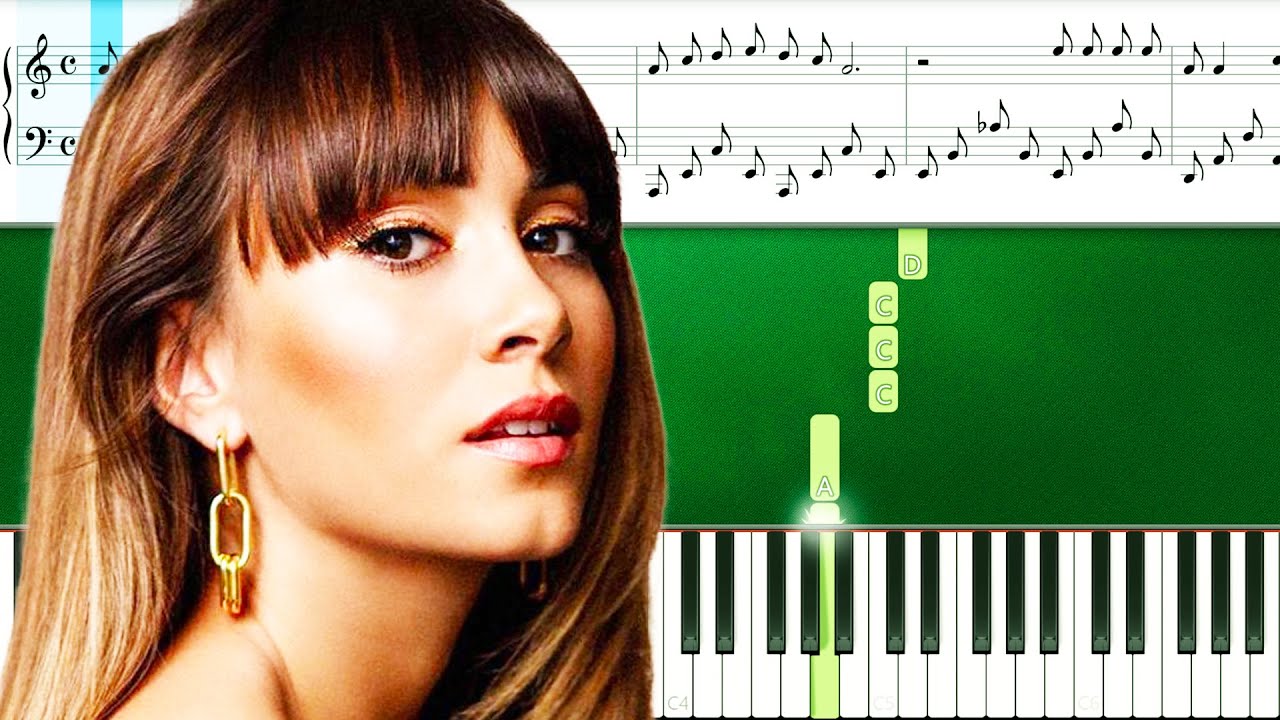 Aitana - SI NO VAS A VOLVER (Piano Tutorial With Sheets | Piano Instrumental | Piano Karaoke)