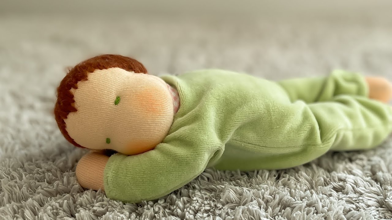 How to sew sleeping baby doll - JAN | doll clothes sewing | waldorf doll | puppe nähen