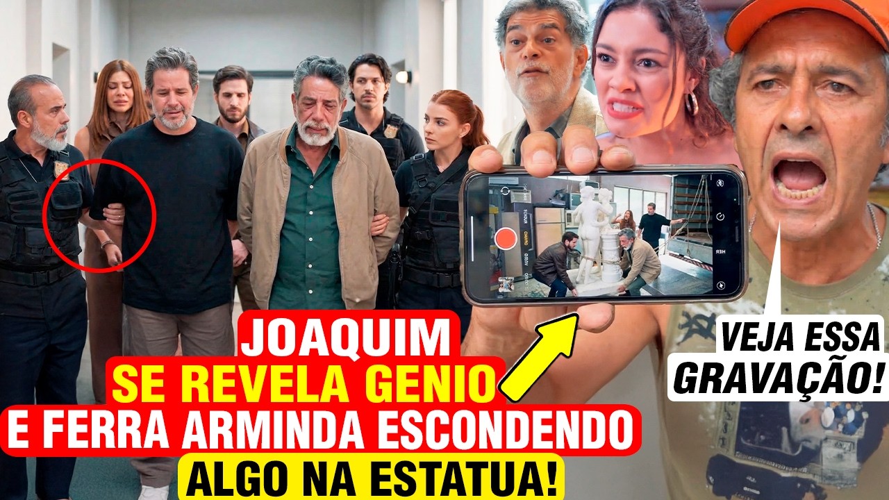 TRÊS GRAÇAS -  Joaquim SE REVELA Gênio e FERRA Arminda ESCONDENDO ALGO na ESTÁTUA! - resumo das nove