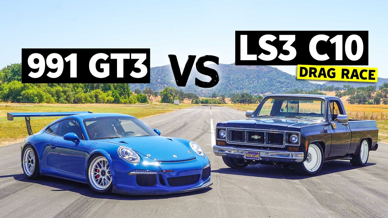 Porsche GT3 дрэг-рейсинг «Boomhauer» LS3 V8 Swapped Chevy C10