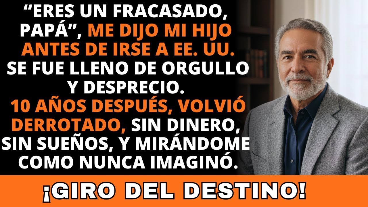 “Eres Un Fracasado, Papá”, Me Dijo Mi Hijo Al Irse A EE. UU… 10 Años Después Volvió Roto.