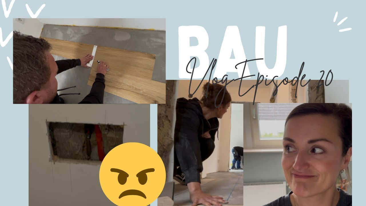 Wir nehmen euch mit beim Vinyl verlegen | Wasserleitung angebohrt 😱 Haussanierungs Vlog 20 👷‍♂️🏡