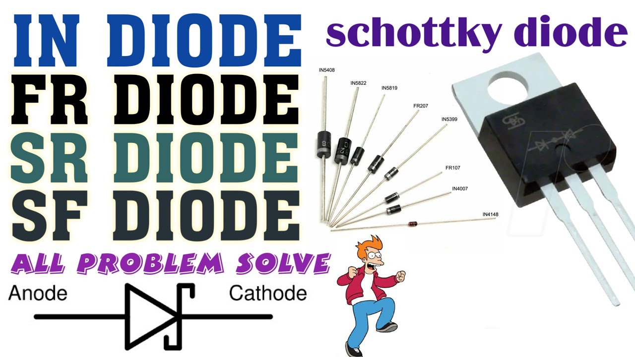 Schottky diode.in5408 diode..in4007 diode..fr207 diode. sr diode.. how to use diode
