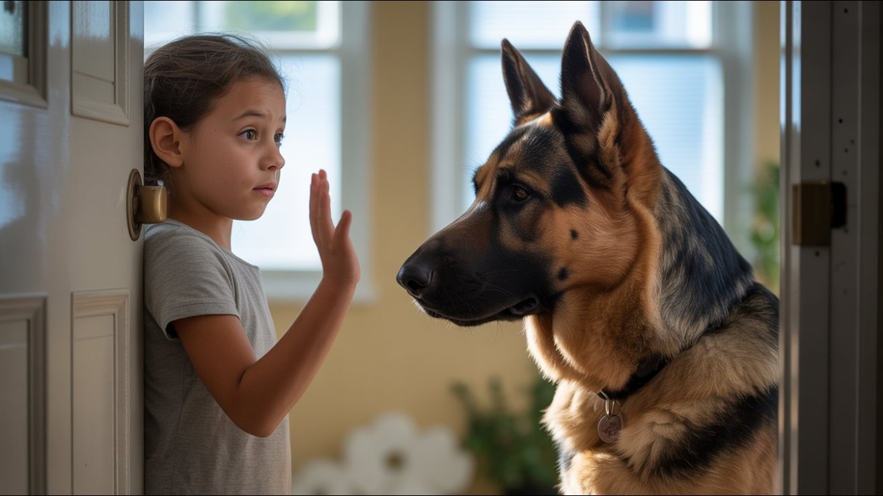 Girl Gave a Silent Signal to a Police Dog — What the Dog Did Next Left Everyone Stunned!