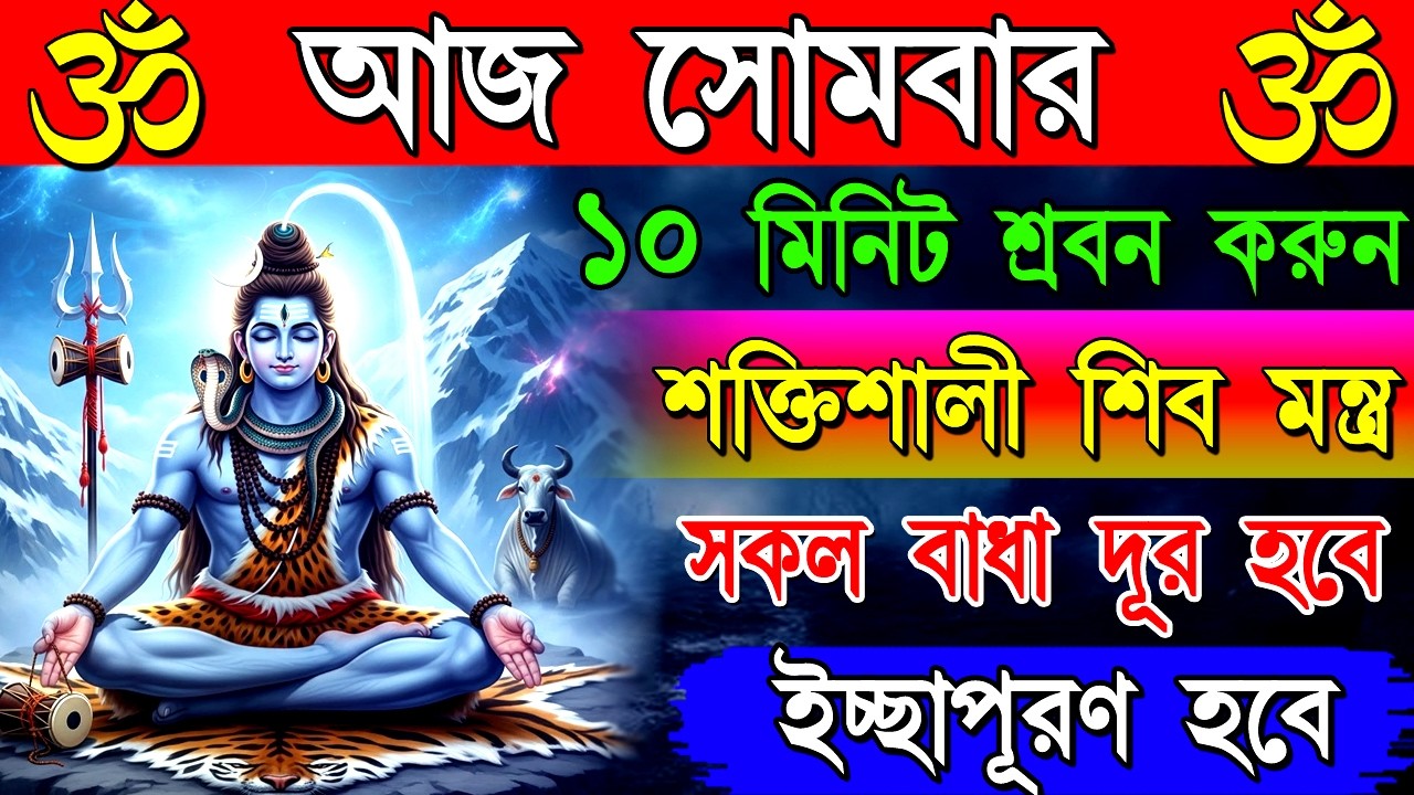 🔱🕉️ শক্তিশালী শিব মন্ত্র শ্রবণ করুন — দূর হবে ভয়, দুঃখ ও নেতিবাচক শক্তি | Powerful Shiv Mantra