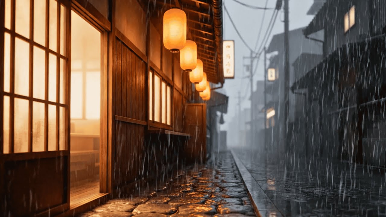 Rainy Streets of Japan 🌧️ Lofi Beats for Late Night Focus