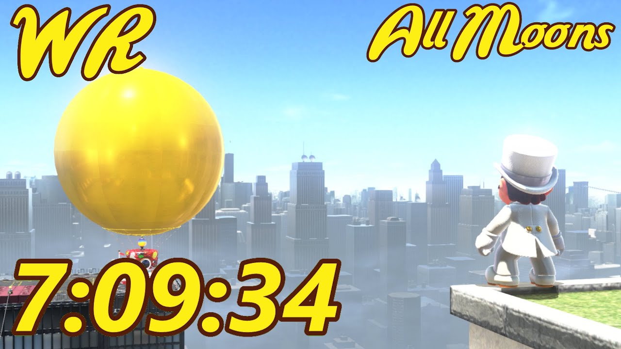 [Former WR] Super Mario Odyssey: All Moons (880) Speedrun in 7:09:34 (No Commentary)