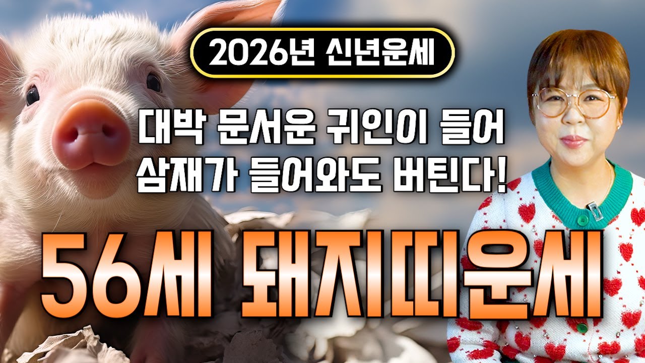 🌟2026년 대박나는 1971년생 56세 돼지띠운세🌟축하드립니다 드디어 돼지띠에게도 해가 뜬다! 새로운 기회 잡고 금전복 터져서 통장에 수백억이 들어오는 71년생 56세 돼지띠운세