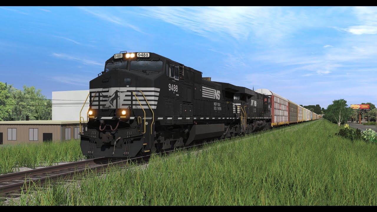 Trainz Runby: NS Autorack On the East End District