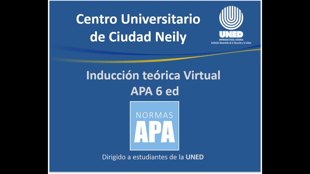 Charla Virtual APA 6, UNED C.Neily