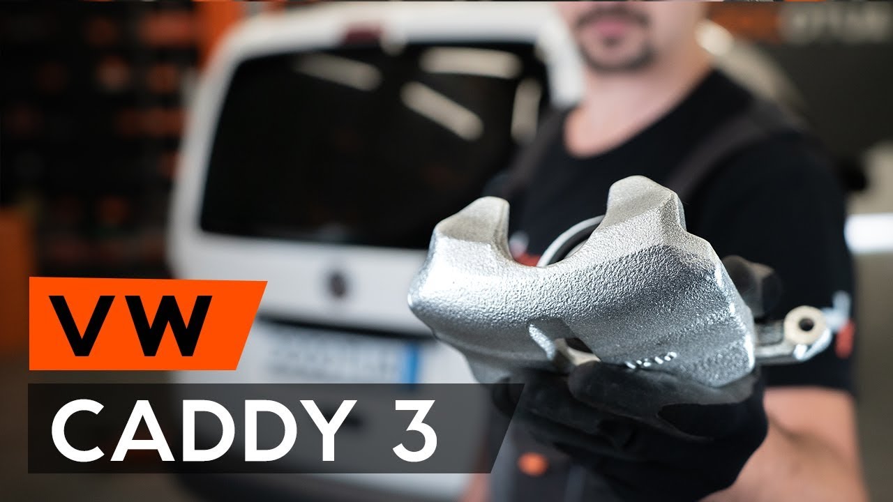 How to change rear brake caliper on VW CADDY 3 (2KB) [TUTORIAL AUTODOC]