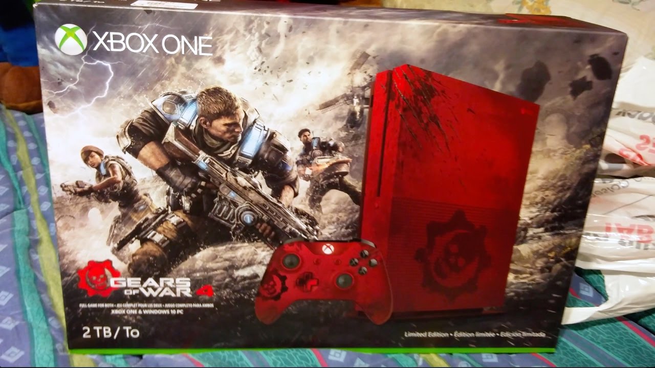 2TB Gears of War 4 Limited Edition Xbox One S Bundle Unboxing!!!