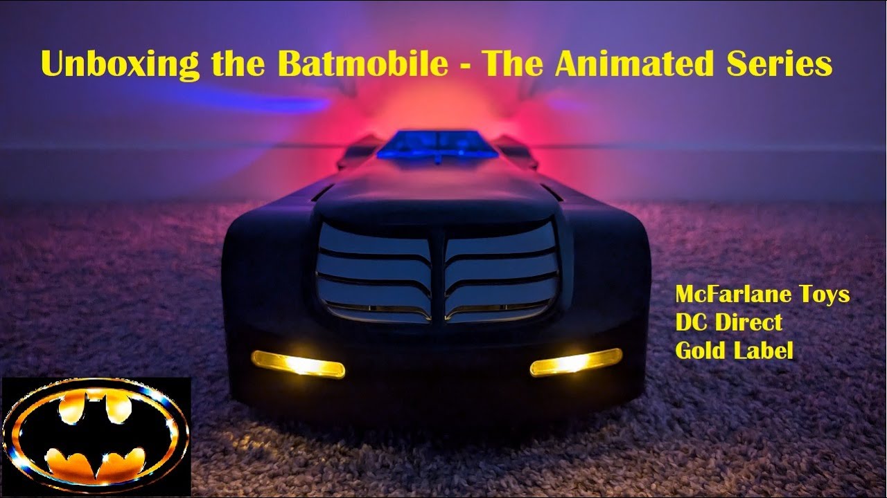 Unboxing the Animated Series Batmobile | McFarlane Toys Gold Label