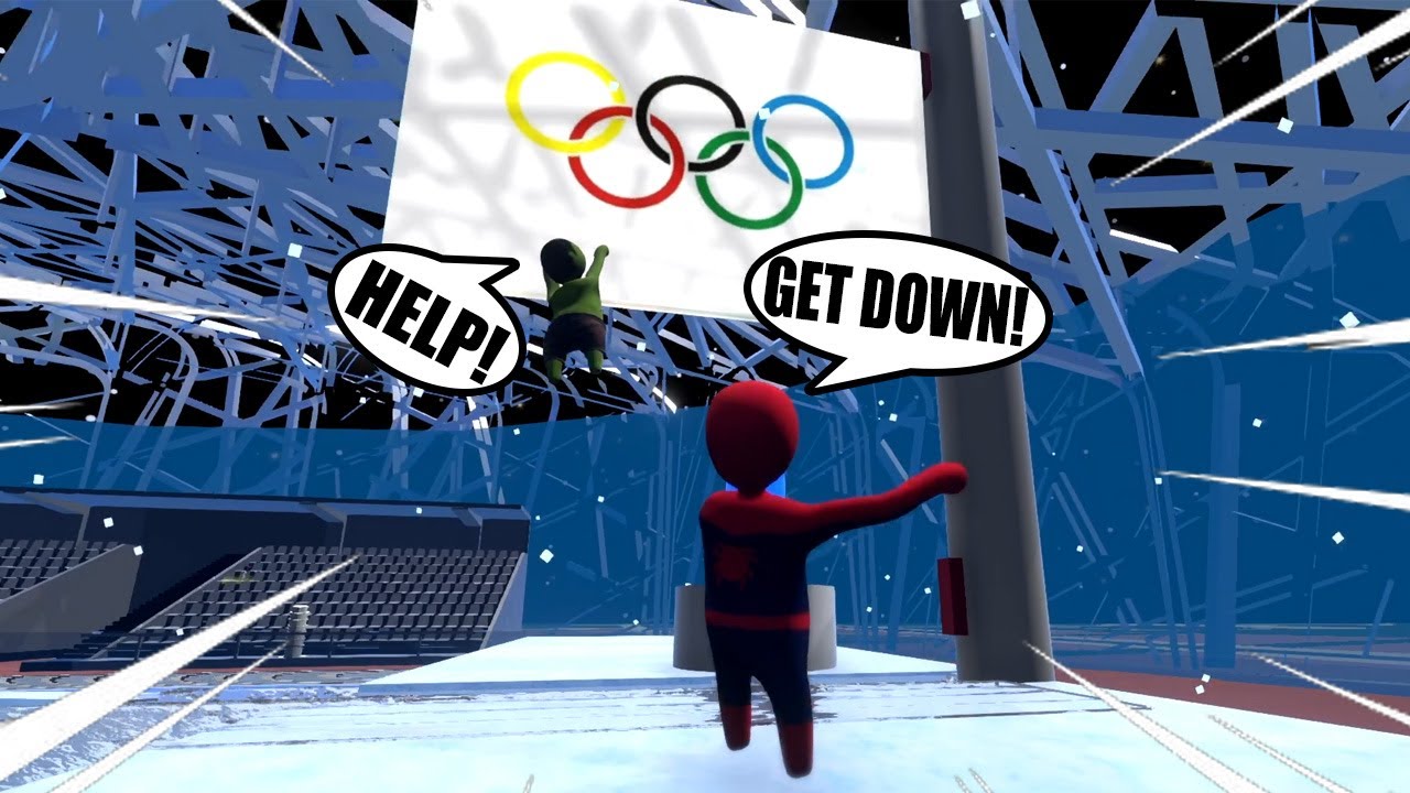 WINTER OLYMPICS 2022 WITH SPIDERMAN AND HULK in HUMAN FALL FLAT