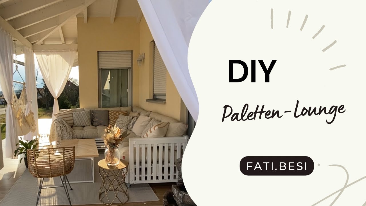 Palettensofa selber bauen | Paletten Lounge DIY | Palettenm&ouml;bel selber bauen