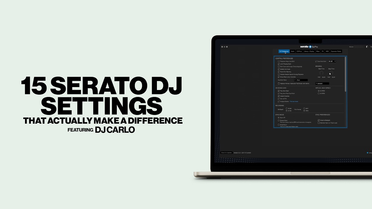 the CORRECT Serato DJ Settings for BETTER DJing