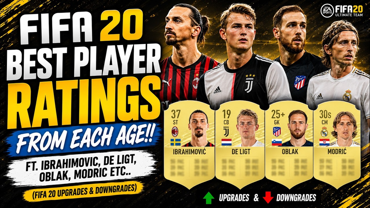 FIFA 20 | BEST PLAYER RATINGS FROM EACH AGE!! FT. IBRAHIMOVIC, DE LIGT,OBLAK ETC..(FIFA 20 UPGRADES)