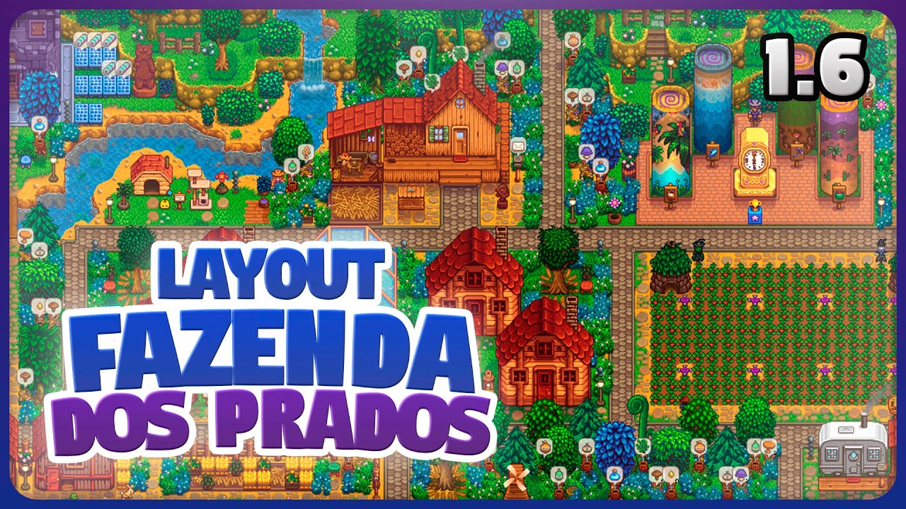 Stardew Valley - Layout na nova fazenda 1.6 | Fazenda dos Prados