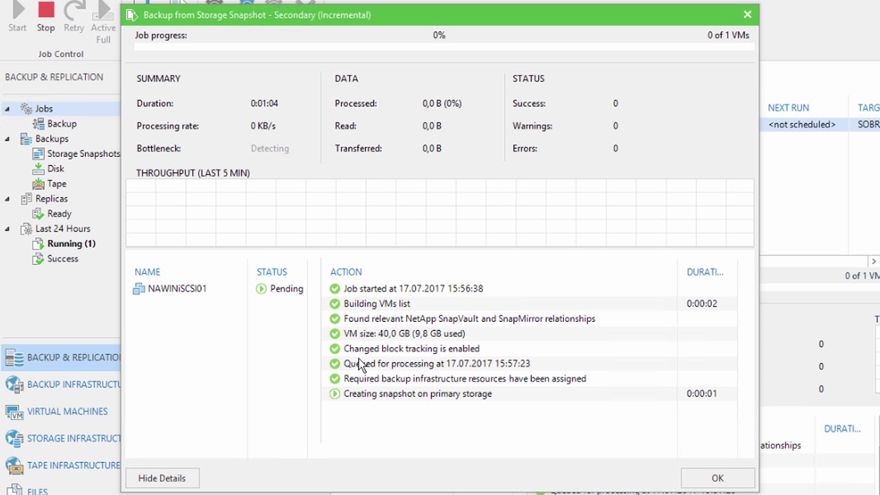 Backup VMs on NetApp Storage with Snapvault (Secondary storage)